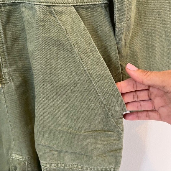 Free People x Sandrine Rose Denim Jumpsuit Army Green Size XS/S - Picture 9 of 10